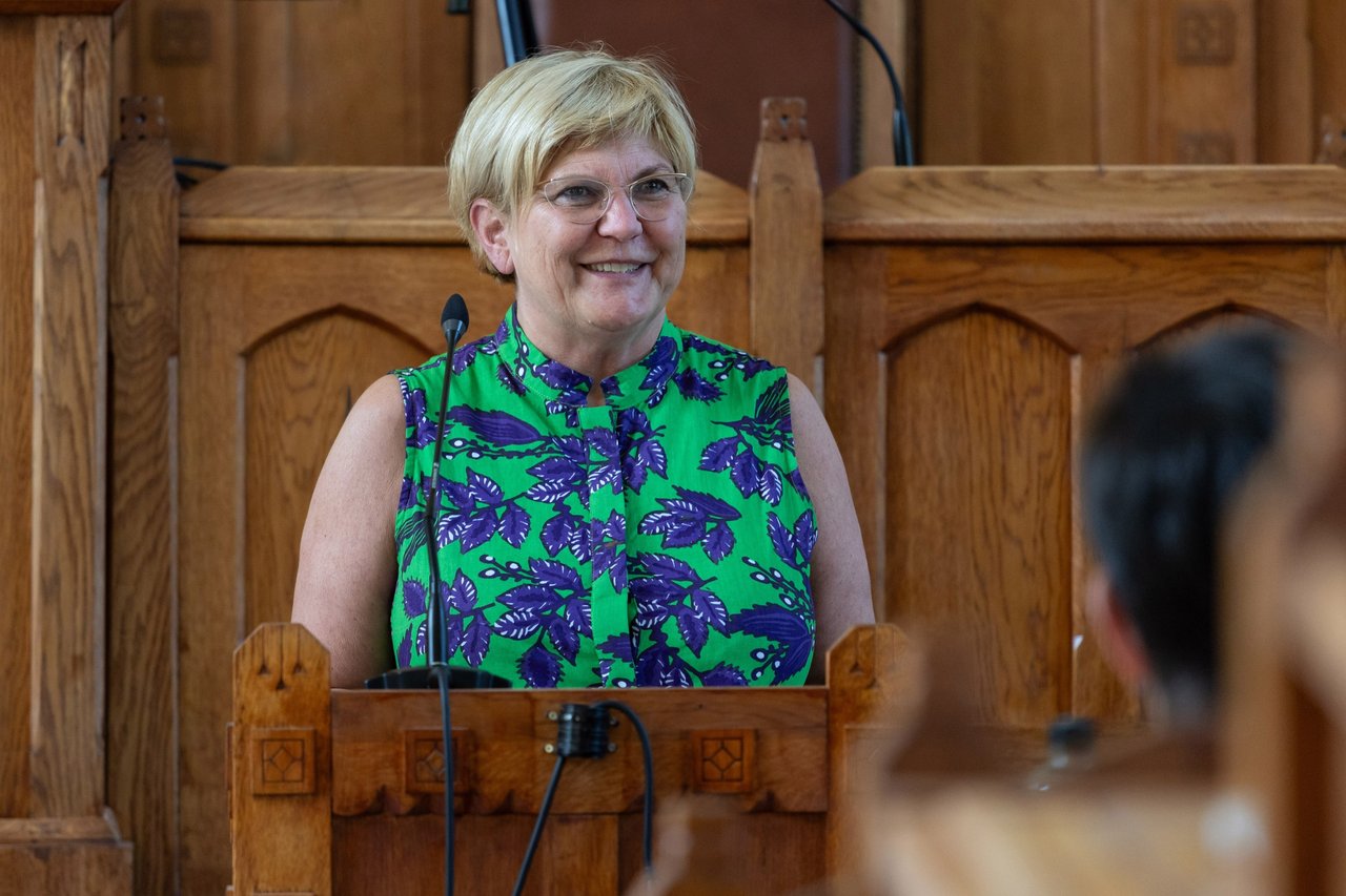 Martina Wasserloos-Strunk, leköszönő európai elnök. Református Egyházak Világközösségének Európai Területi Tanácsa ülése Budapesten, 2025. június 12-13. Fotó: Hurta Hajnalka