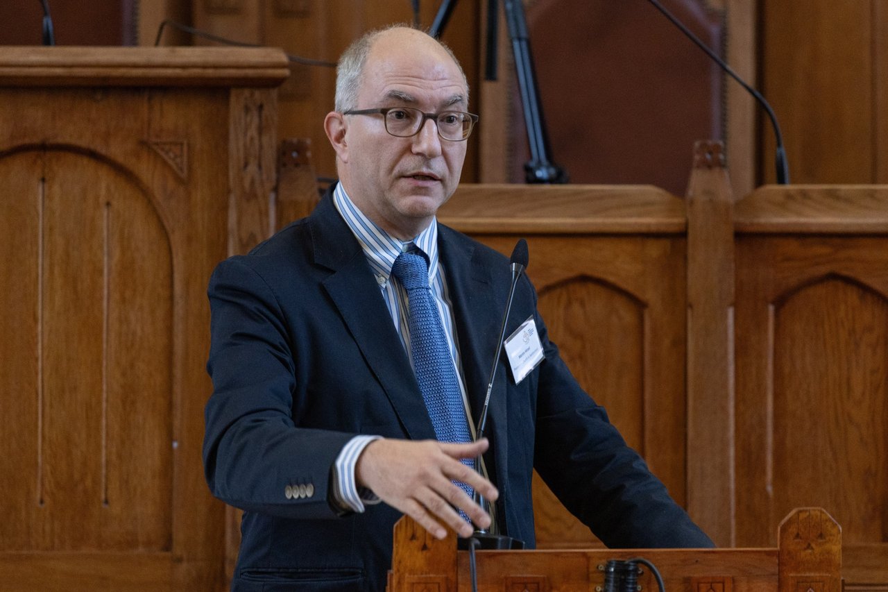 Martin Hirzel, a Svájci Református Egyház külügyi vezetője, megválasztott európai alelnök. Református Egyházak Világközösségének Európai Területi Tanácsa ülése Budapesten, 2025. június 12-13. Fotó: Hurta Hajnalka