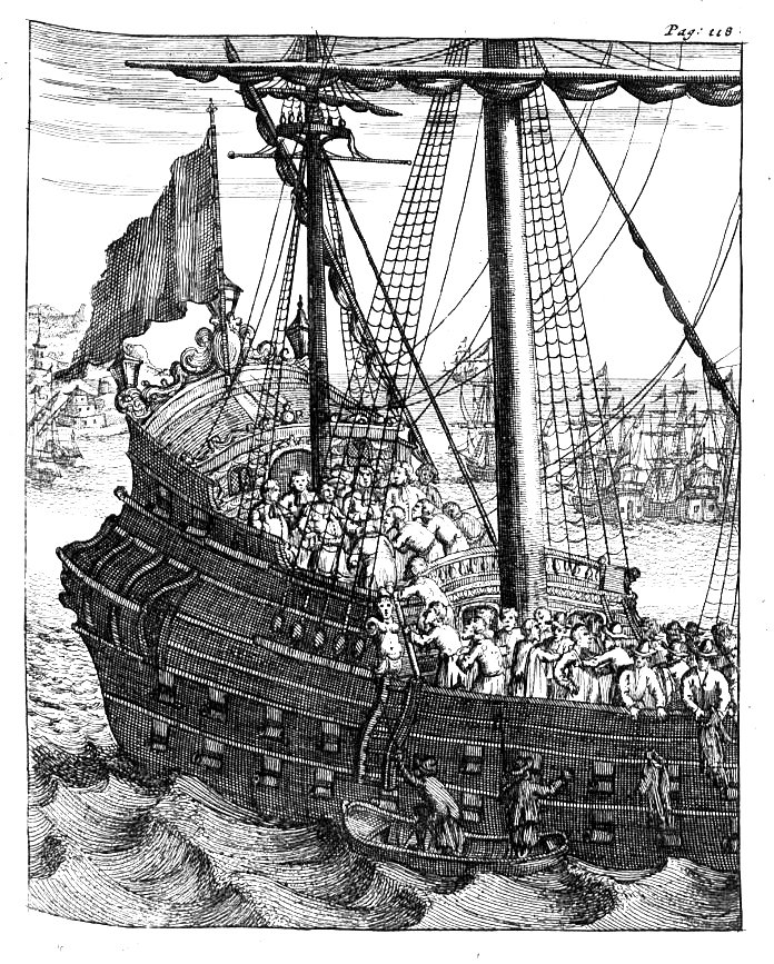 A gályarabok hajója - holland rézmetszet