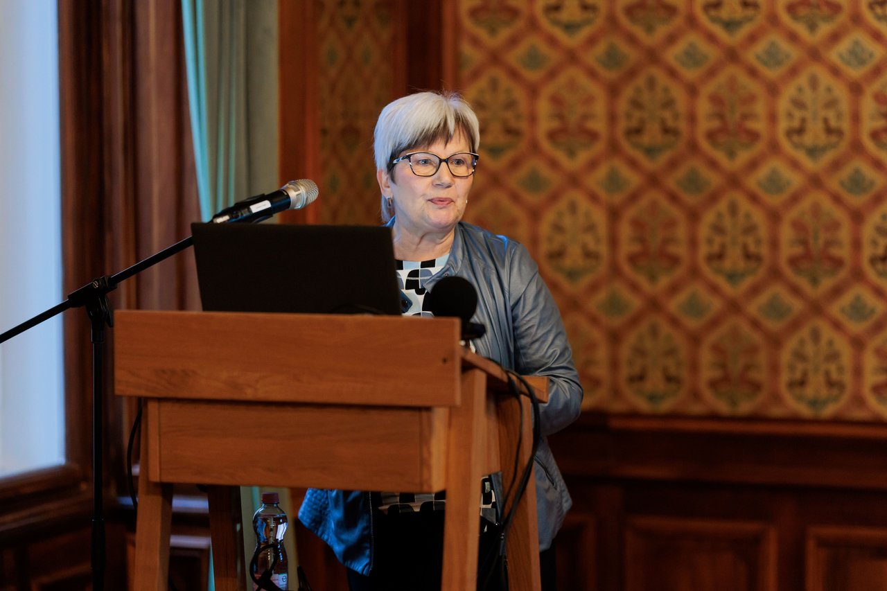 Angelika Marsch. Keresztyén vezetés dupla könyvbemutató, KRE 2025.12.01.  Fotó: Geberle Berci / KRE