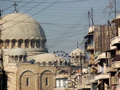 Szent György melkita bizánci katolikus templom Aleppo - Fotó: La Croix International/Dan CC BY-SA 2.0