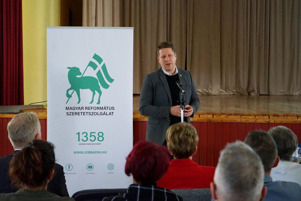 Juhász Márton MRSZ ügyvezető igazgató, Felzárkózó települések munkatársi értekezlet, 2022. október 27. Hajdúszovát - Fotó: MRSZ