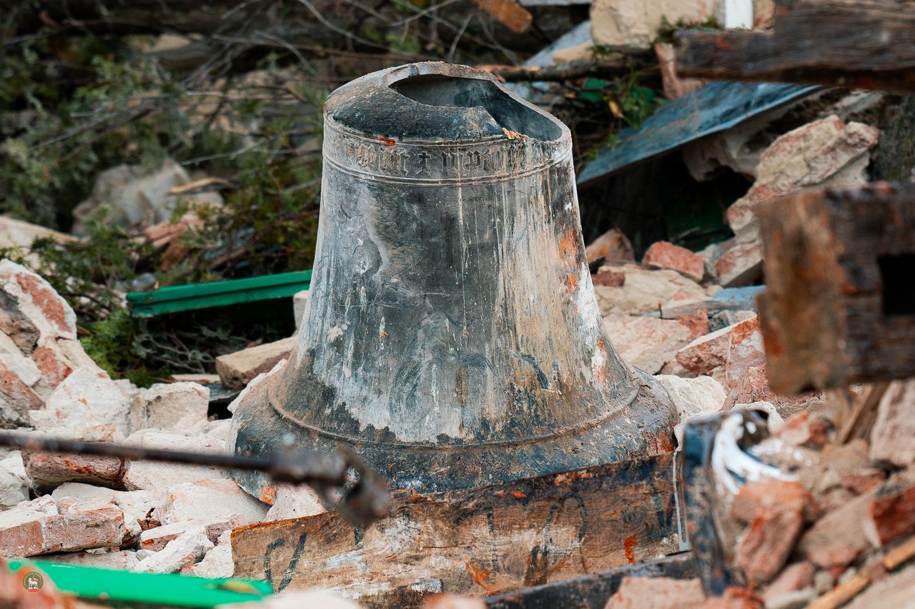 Szilágycseh leomlott templomtornya, 2026. február 4. - Fotó: Királyhágómelléki Református Egyházkerület / Torkos Márk Erik