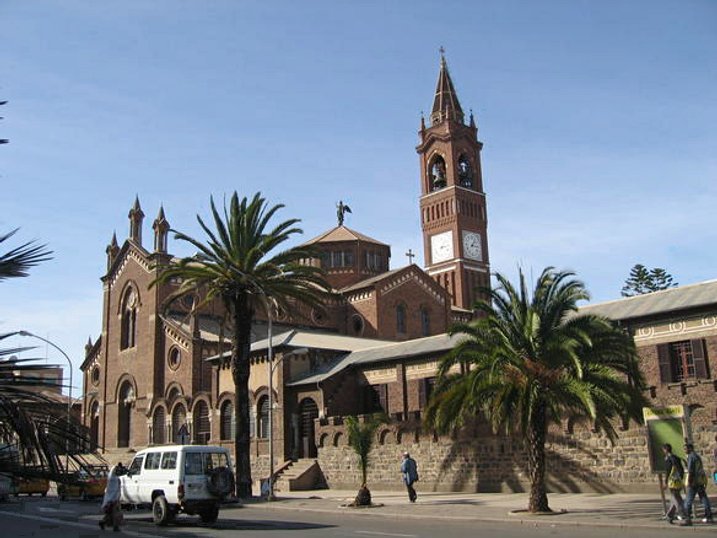 Katolikus templom Aszmarában, Eritreában - Fotó: Wikipedia