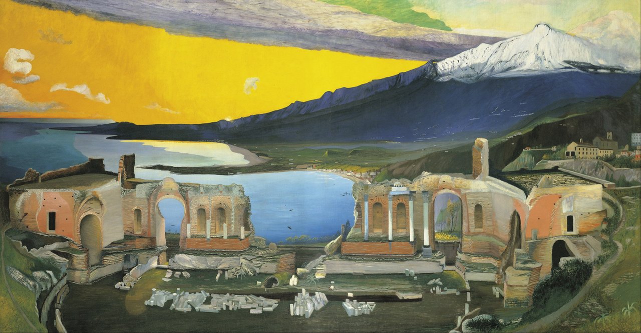 Csontváry Kosztka Tivadar - A taorminai görög színház romjai. Forrás: Google Art Project