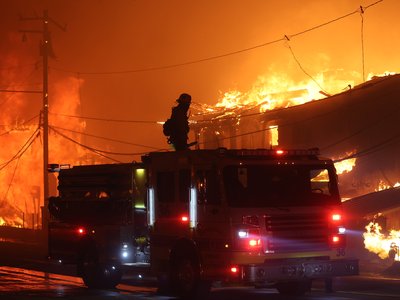 Los Angeles-i 2025 januári tűzvész (Kalifornia) - Forrás: Flickr/CAL FIRE_Official