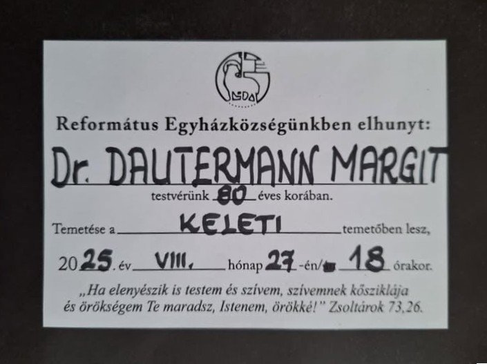 Gyászhír kép