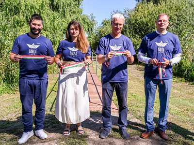Soltész Miklós látogatása a Bárka táborban 2025 nyár - Fotó: Bazánth Ivola