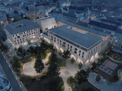 KRE Egyetemváros tervpályázat látványterv, a győztes pályázat 2024 - Archikon Architects építésziroda
