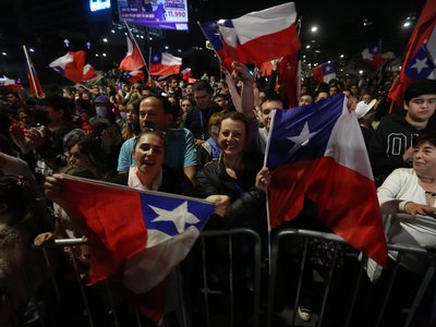 Chile népszavazás az alkotmányról 2022. szeptember 4. Fotó: MTI/EPA/EFE/Elvis González
