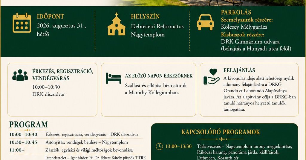 Kárpát-medencei Református Tanévnyitó
