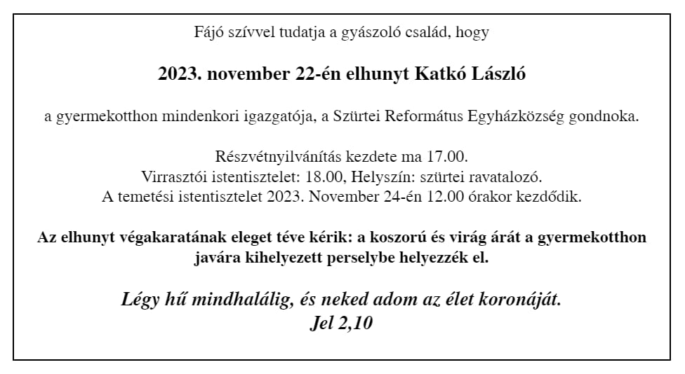 Katkó László 2023-11-23