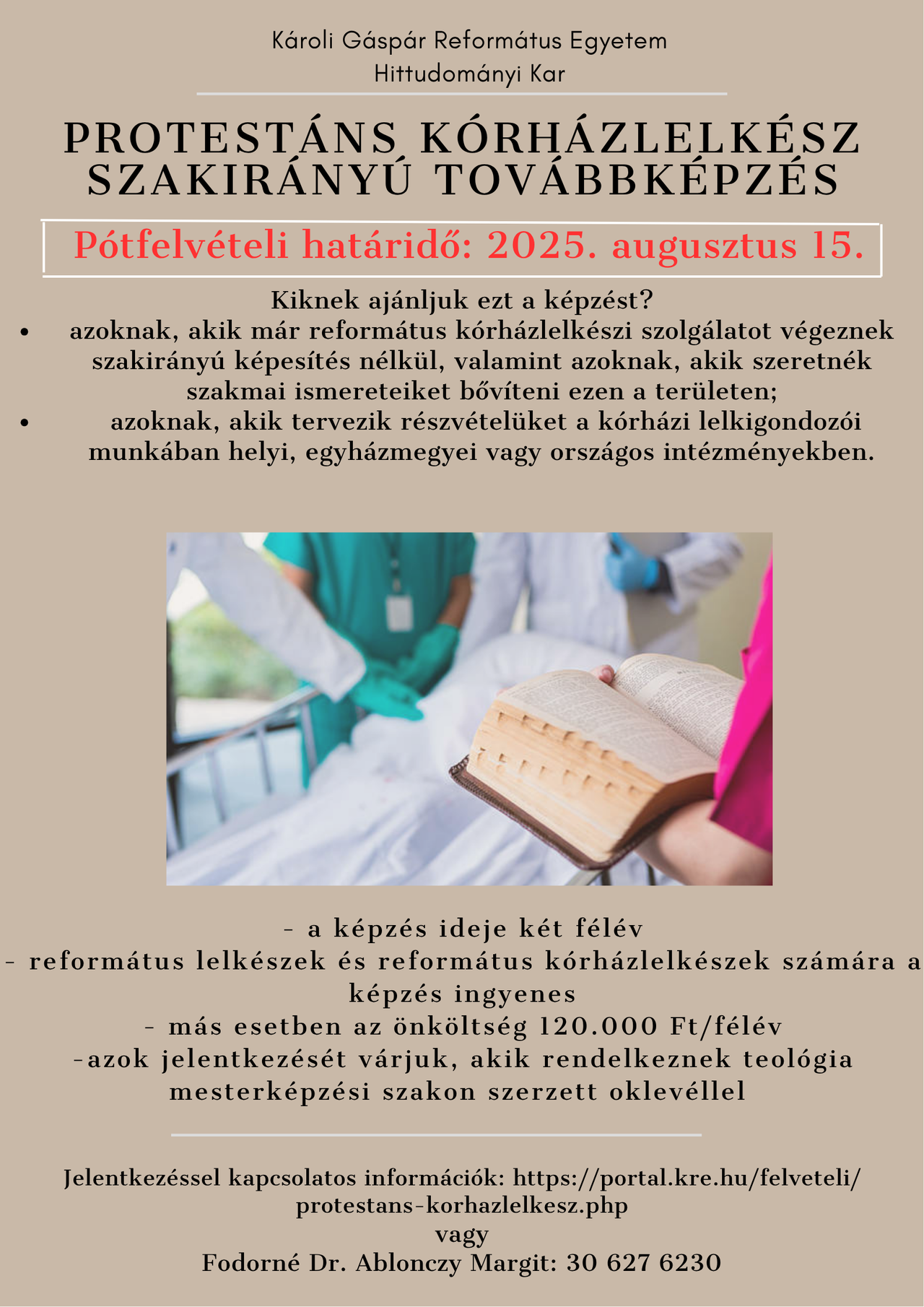 Kórházlelkész_pótfelvételi_2025 KRE