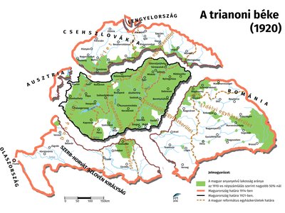 Trianon és a református egyházkerületek - Forrás: Refpedi.hu