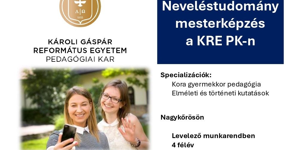 Pótfelvételit hirdet a Károli-egyetem pedagógiai kara