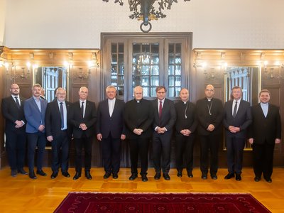 A három legnagyobb keresztyén egyház püspökeinek találkozója 2023 ősz  -Fotó: Magyar Katolikus Püspöki Konferencia