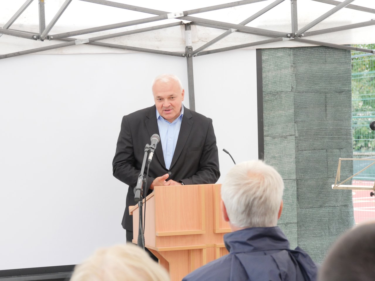 Zán Fábián Sándor. Glória Ifjúsági és Missziós Központ sportpálya átadása 2025. szeptember 25. Fotó: Bodnár Diána