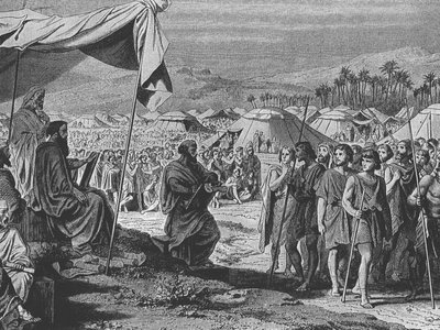 Philippoteaux - Az izraeliták megszámlálása.  Forrás: wikimedia commons
