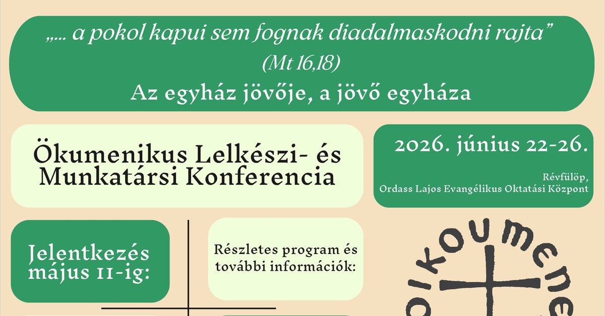 Május 11-ig lehet jelentkezni az ökumenikus lelkészi missziói konferenciára