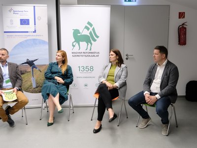 Kerekasztal (Sotkó Levente Attila, Böröcz Lívia, Sohajdáné Samu Zsuzsanna, Juhász Márton) FETE konferencia, Bp, Károli XIII. kerület, 2025. szeptember 25. - Fotó: MRSZ
