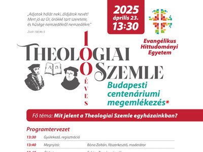 100 éves a Theologiai Szemle plakát