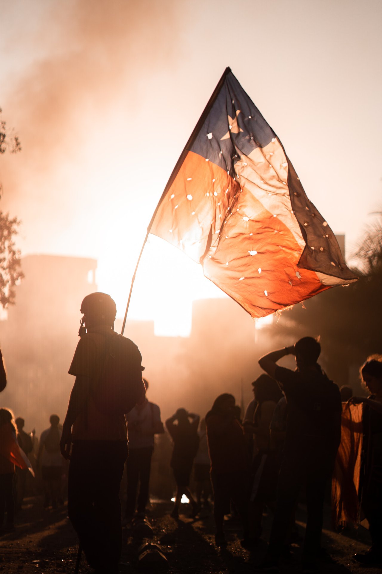 Chile, tüntetések 2020 Fotó: Unsplash/ Cristian Castillo
