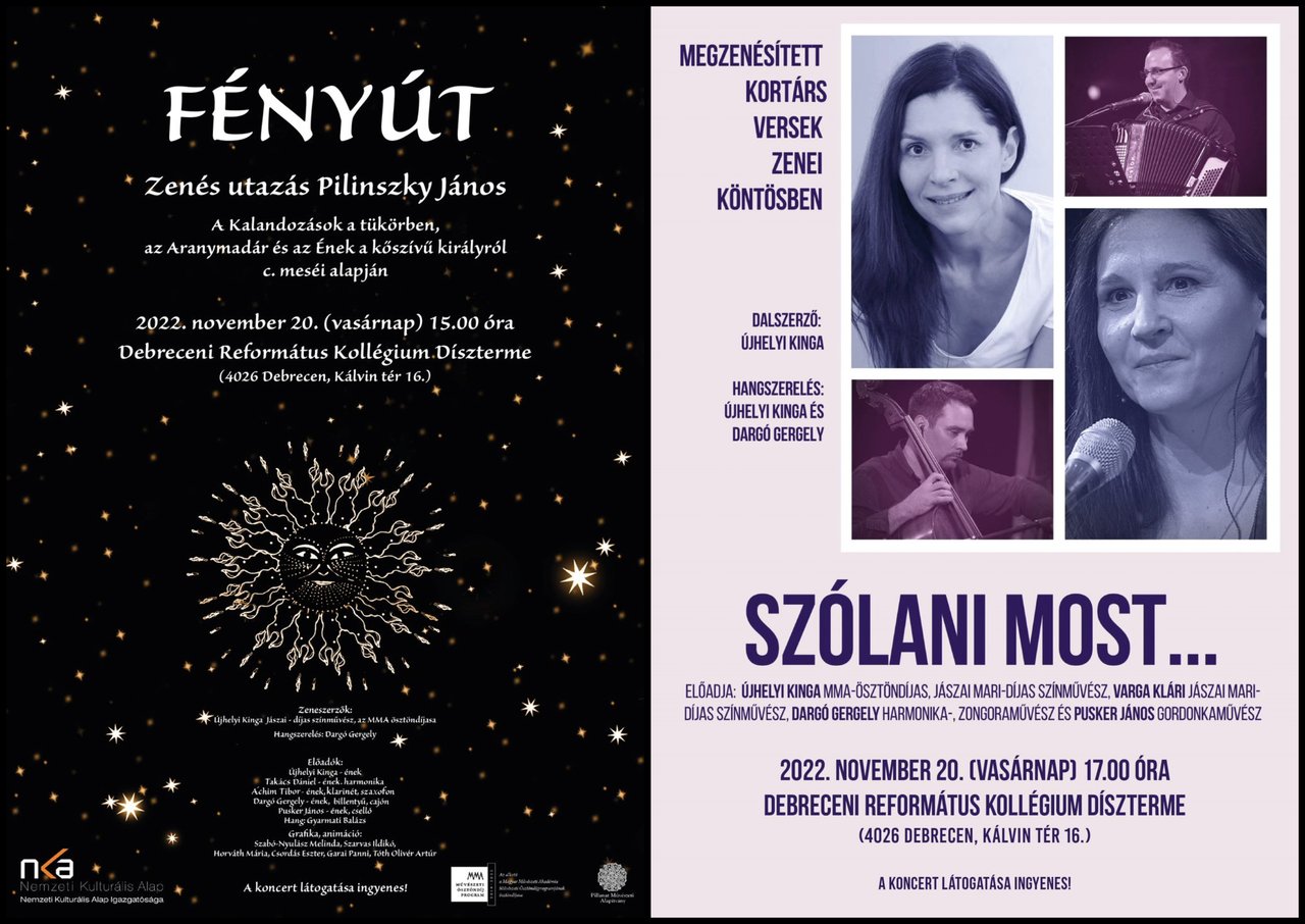 Zenés-irodalmi koncertek a Debreceni Református Kollégiumban