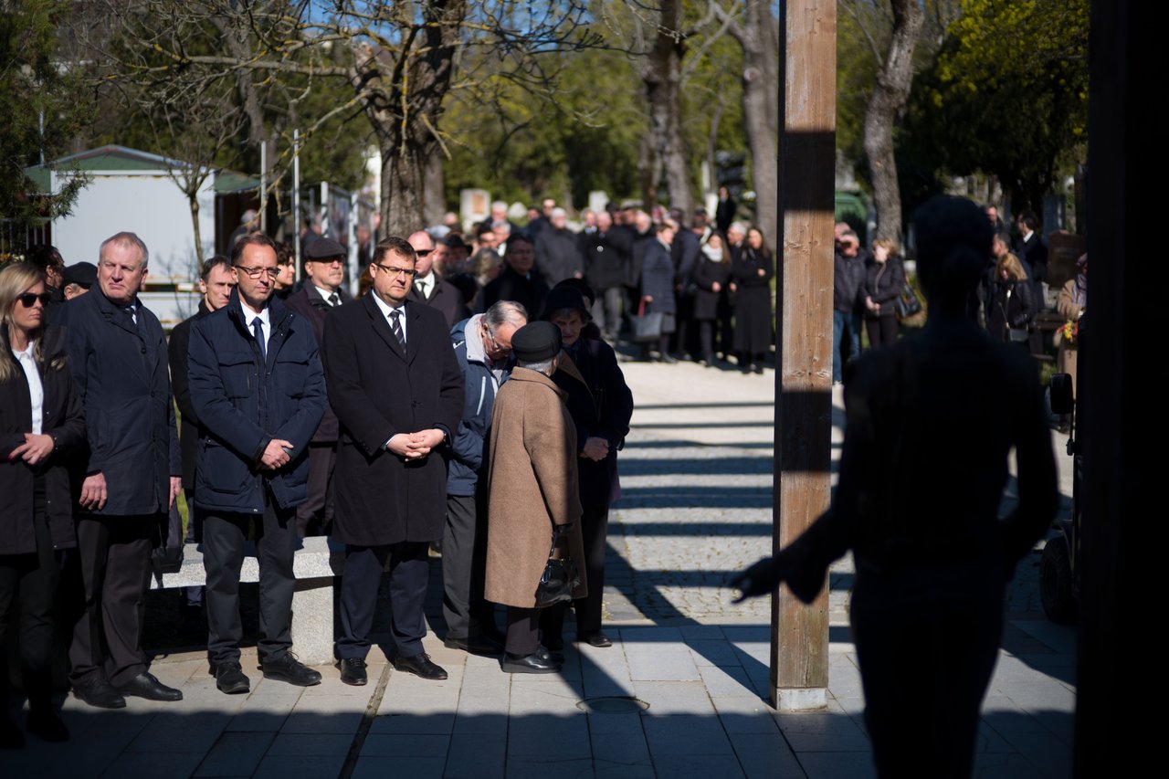 Répás Zsuzsanna temetése, 2023. április 5. Fotó: Todoroff Lázár