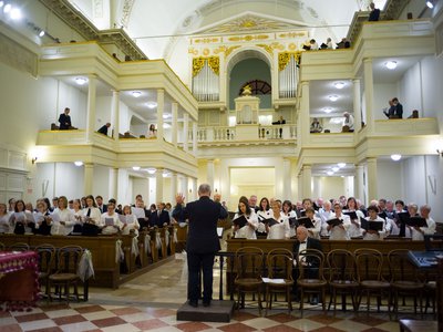 Közös éneklés - Október a reformáció hónapja 2022 nyitó istentisztelet Fotó: Todoroff Lázár