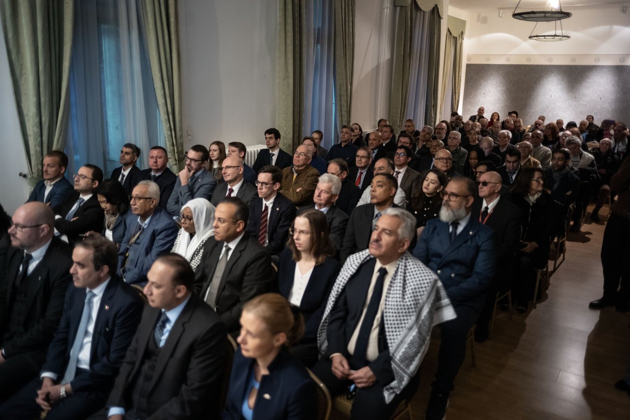 Palesztin keresztyének helyezete előadások 2025. november 26. Budapest, Yunus Emre Török Kulturális Központ. Fotó: Todoroff Lázár