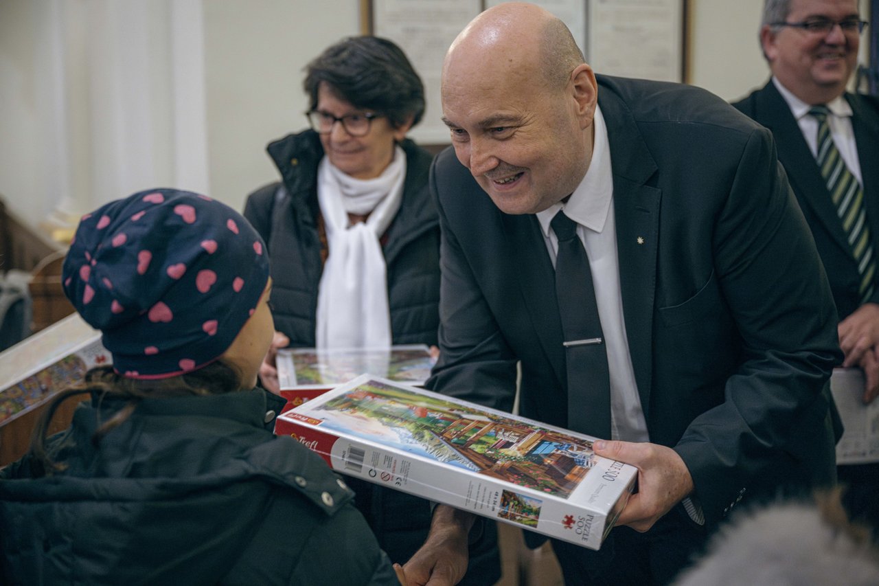 Steinbach József. Állami gondozottak karácsonya 2024. december 5. Kálvin téri templom, BP - Fotó:Magyaródi Milán