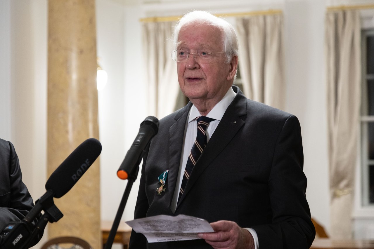 Ruprecht Graf Castell a Johannita rend nyugalmazott kormányzója. A Johannita Rend Magyar Tagozata új központjának átadása 2026. február 11. Fotó: Hurta Hajnalka