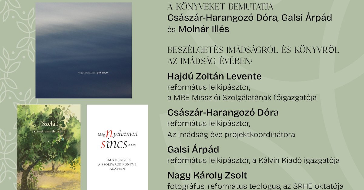 Könyvbemutató és beszélgetés az imádság évében