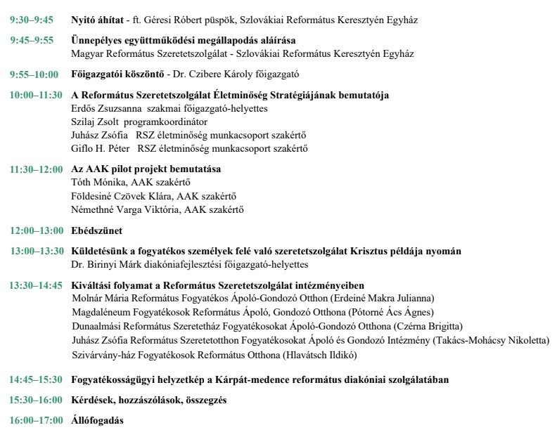 program kép JÓ (f.Református Szeretetszolgálat, Reif Anna)