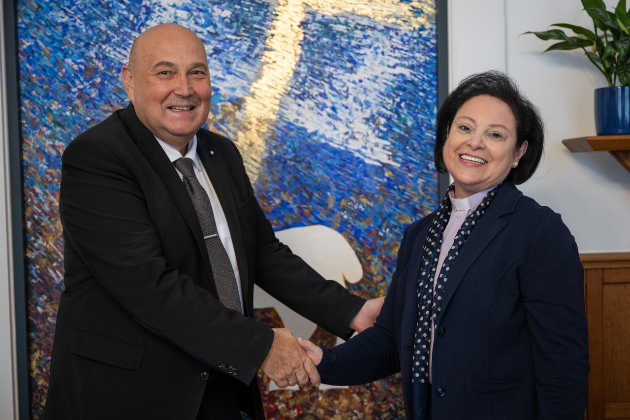 Najla Kassabnak, a Református Egyházak Világszövetsége enöke, fotó 2025. okt. Sebestyén László