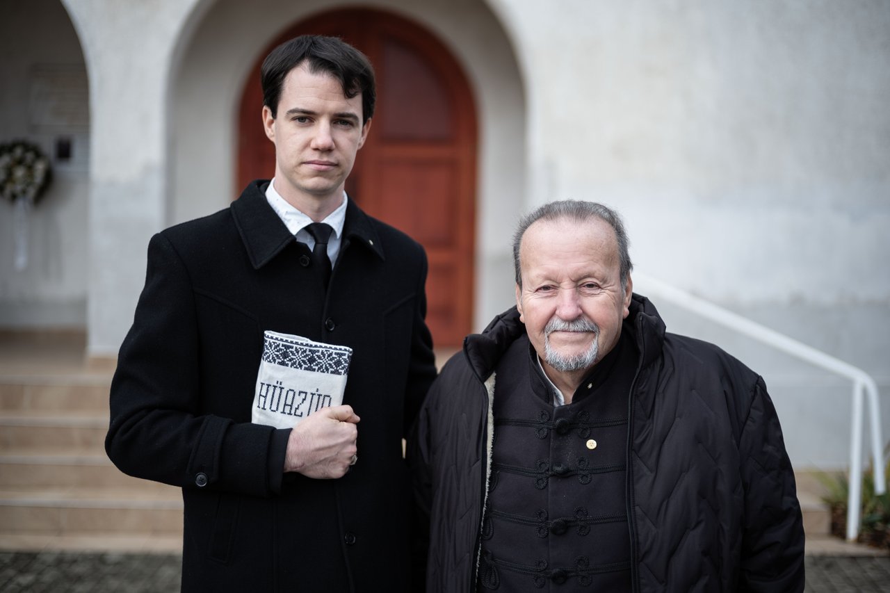 Jancsó Attila helytörténész és Szabó Géza kántor_Todoroff Lázár