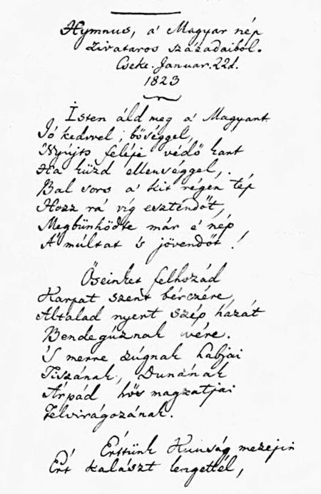 Kölcsey Himnusz kézirat