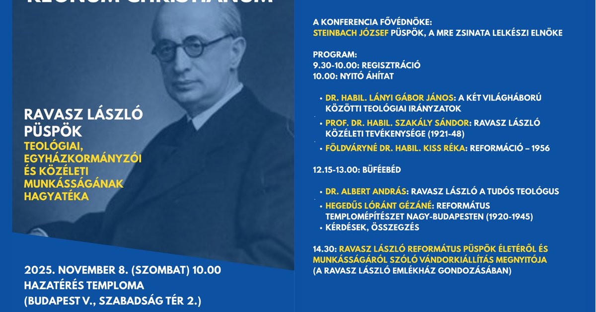 Regnum Christianum – konferencia Ravasz László munkásságáról