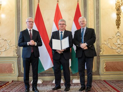 Soltész Miklós, Czibere Károly, Semjén Zsolt - Karitatív Tanács oklevelek MRSZ- orosz-ukrán háború 4. évforduló, 2026. február 24 - Fotó: Sebestyén László