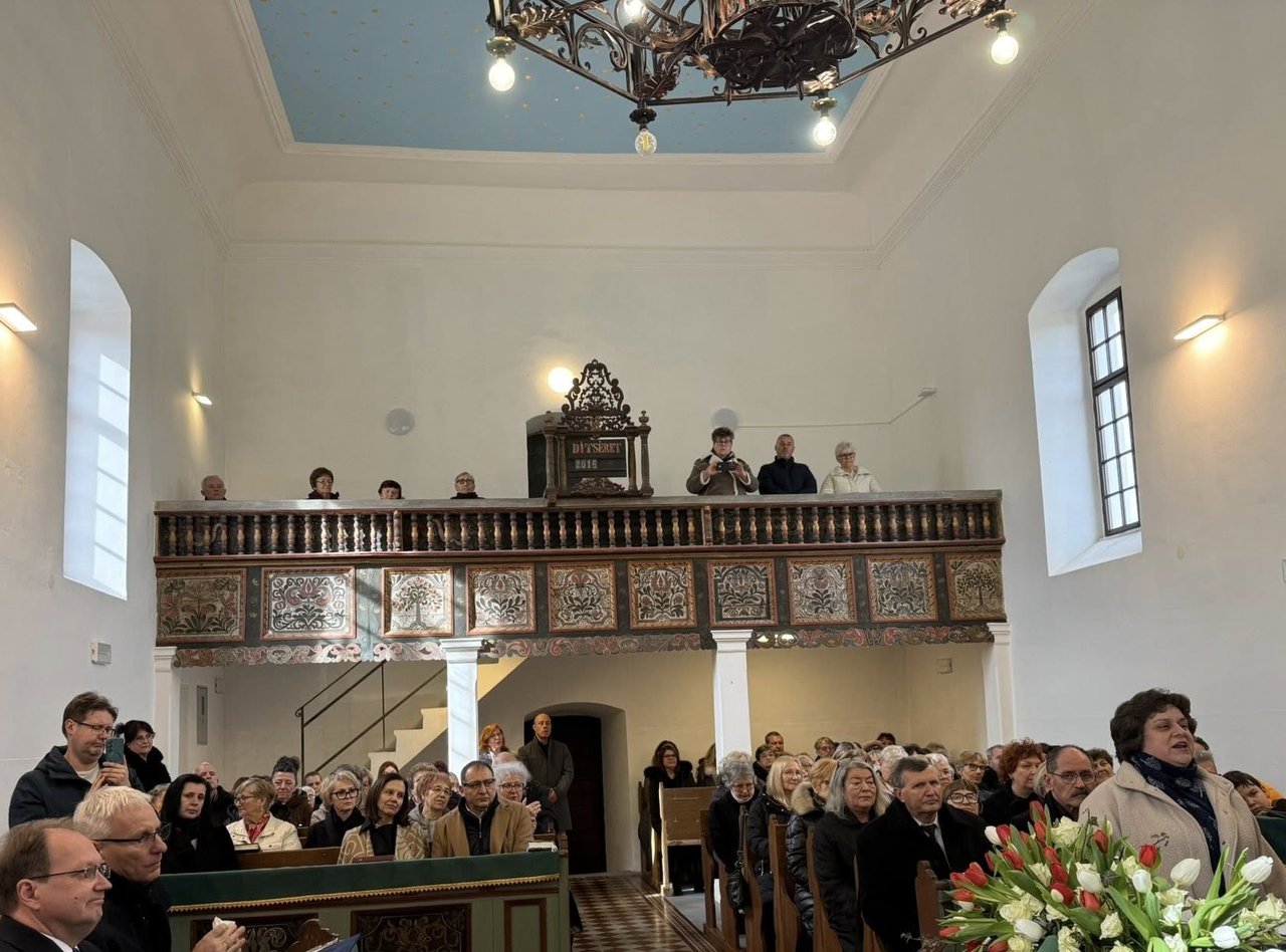 Rétfalu felújított temploma , hálaadó istentisztelet, 2026. február 14. - Fotó: Facebook / Szenn Péter