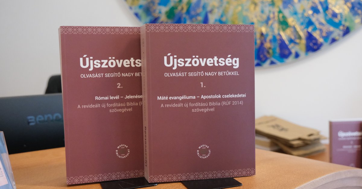 Újszövetség, nagy betűméretben